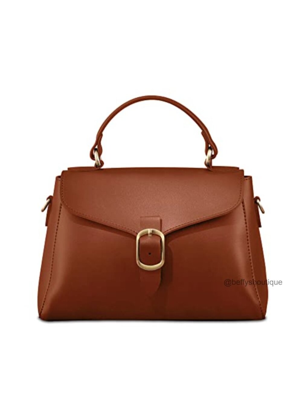 Vegan Leather Flap Satchel Bag with Detachable Clutch and Wristlet